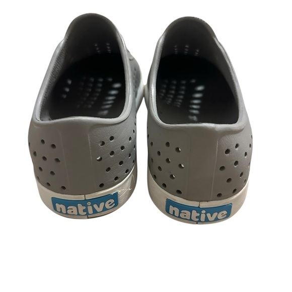 Native Gray White Slip-On Sneakers Jefferson Lightweight Waterproof Men7 Women 9 - Picture 3 of 6
